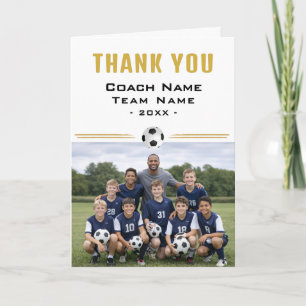 Voetbal Coach Teamfoto Bedankt