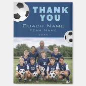Voetbal Coach Teamfoto Bedankt Magneet (Voorkant)