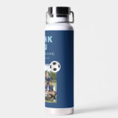 Voetbal Coach Teamfoto Waterfles (Achterkant)
