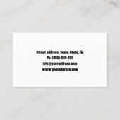 Voetbal coach Trainer Sport Doel Visitekaartje (Achterkant)