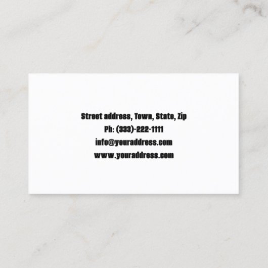 Voetbal coach Trainer Sport Doel Visitekaartje (Achterkant)