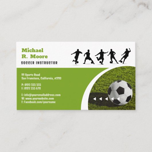 Voetbal coach Trainer | Sport Giften Visitekaartje (Voorkant)