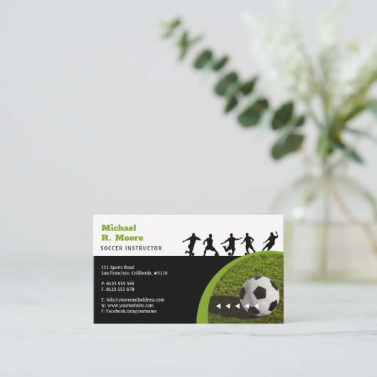 Voetbal coach Trainer | Sport Giften Visitekaartje (Staand voorkant)