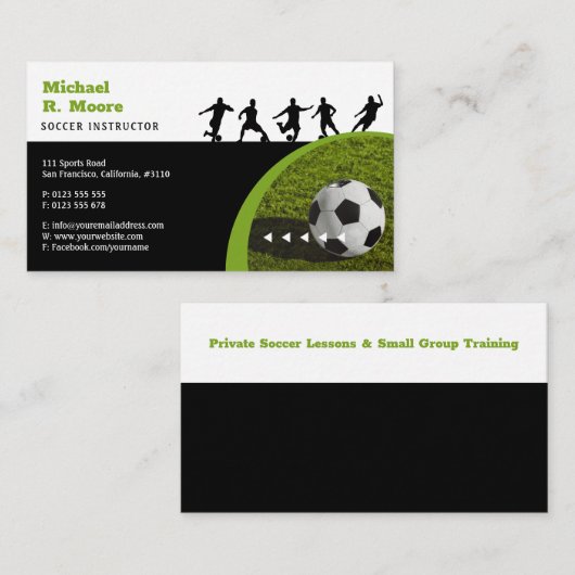 Voetbal coach Trainer | Sport Giften Visitekaartje (Voorkant / Achterkant)