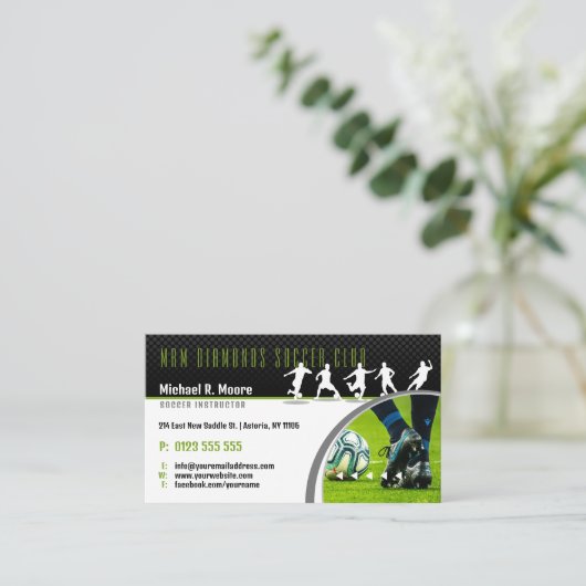 Voetbal coach Trainer | Sport Giften Visitekaartje (Staand voorkant)