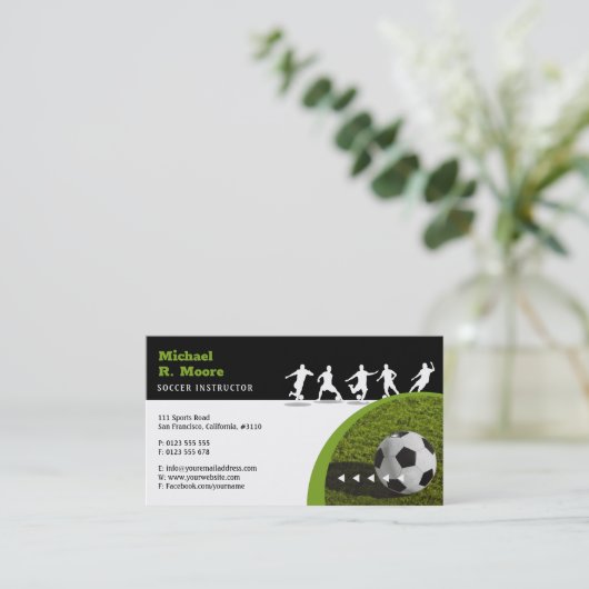 Voetbal coach Trainer | Sport Giften Visitekaartje (Staand voorkant)