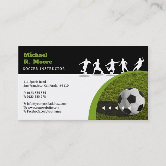 Voetbal coach Trainer | Sport Giften Visitekaartje (Voorkant)