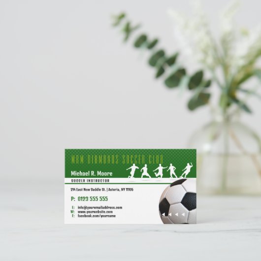 Voetbal coach Trainer | Sport Giften Visitekaartje (Staand voorkant)