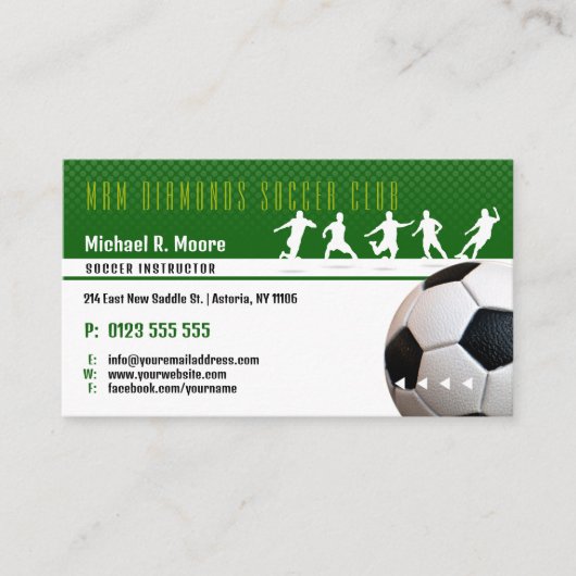 Voetbal coach Trainer | Sport Giften Visitekaartje (Voorkant)