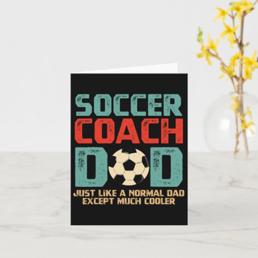 Voetbal coach vader vaders dag cadeau kaart (Gele Bloem)
