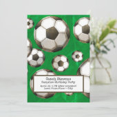 Voetbal coach Verrassingsverjaardagsfeestje Kaart (Staand voorkant)