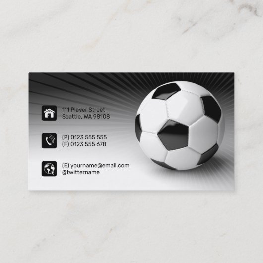 Voetbal | Coach Visitekaartje (Achterkant)