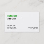 voetbal coach Visitekaartje (Voorkant)