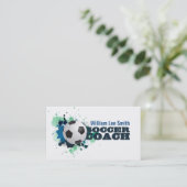 Voetbal coach visitekaartje (Staand voorkant)