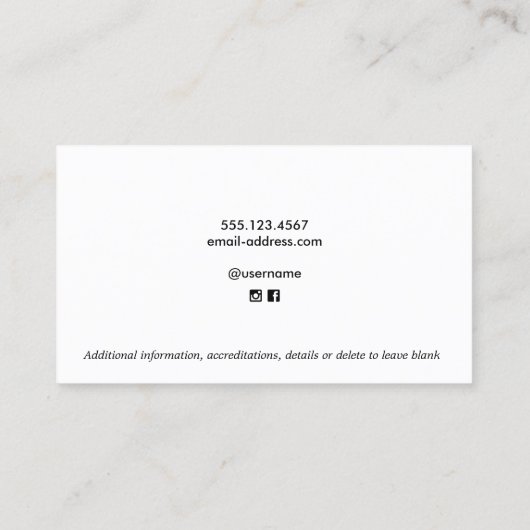 Voetbal coach Visitekaartje (Achterkant)