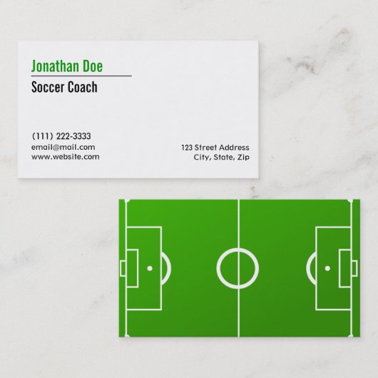 Voetbal coach Visitekaartje (Voorkant / Achterkant)