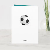 Voetbal Coach Voetbal Bal Turquoise Foto  Bedankkaart (Achterkant)