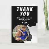 Voetbal Coach Voetbal Foto Bedankkaart (Voorkant)