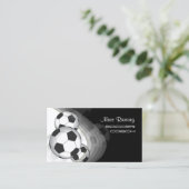 Voetbal coach-/voetbalkaarten visitekaartje (Staand voorkant)