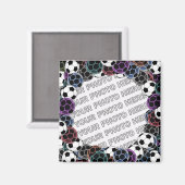 Voetbal collage fotomagneet magneet (Voorkant / Achterkant)