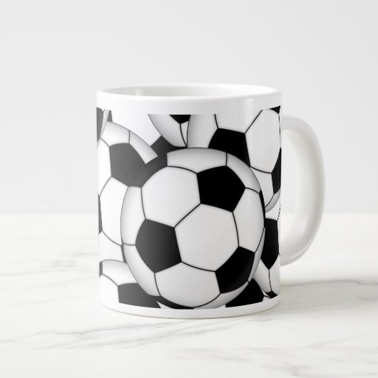 Voetbal collage grote koffiekop (Voorkant rechts)