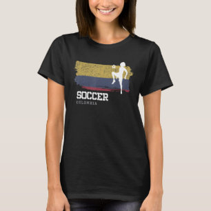 Voetbal Colombia Vlag Football Vrouwen Voetbal Mei T-shirt