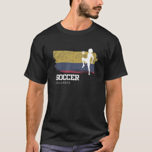Voetbal Colombia Vlag Football Vrouwen Voetbal Mei T-shirt
