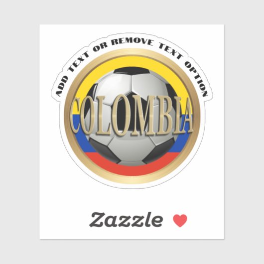 Voetbal Colombiaanse vlag Sticker (Vel)
