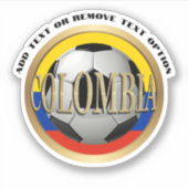 Voetbal Colombiaanse vlag Sticker (Voorkant)