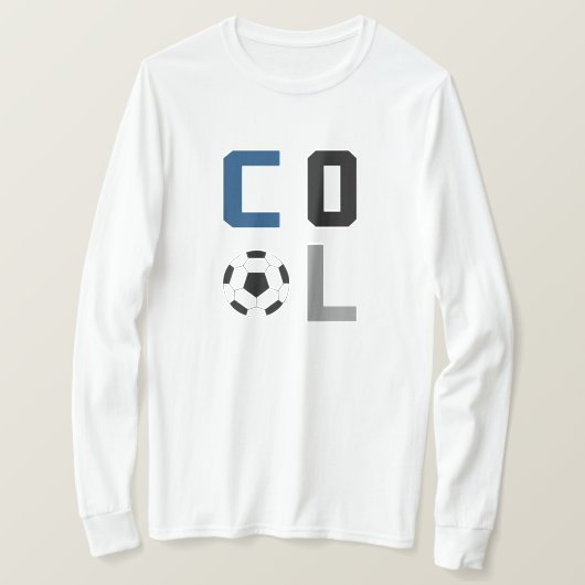 Voetbal Cool (blauw) T-shirt (Design voorkant)
