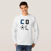 Voetbal Cool (blauw) T-shirt (Voorkant volledig)
