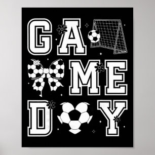 Voetbal Coquette Boog Vrouwen Meisjes Kids  Poster