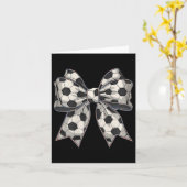 Voetbal Coquette Bow Voetbal Moeder Moederdag Voet Kaart (Gele Bloem)