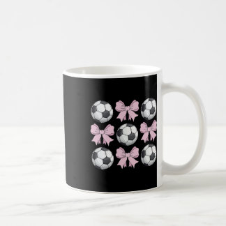 Voetbal Coquette Strik Cute Voetbal Grafisch Voor  Koffiemok