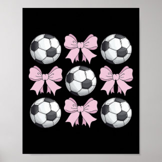 Voetbal Coquette Striking Cute Voetbal Grafisch Vo Poster