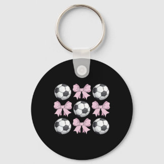 Voetbal Coquette Striking Cute Voetbal Grafisch Vo Sleutelhanger