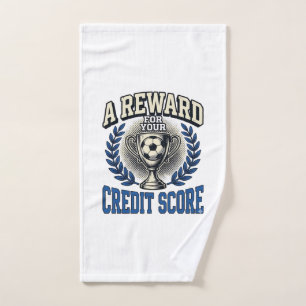 Voetbal Credit Score Vintage Trofee Handdoek