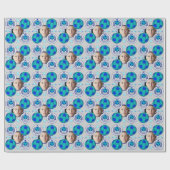 Voetbal Crest Aangepaste Foto Cadeaupapier (Vlak)