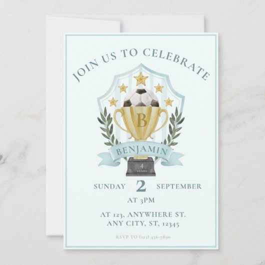 Voetbal Crest Kaart (Voorkant)