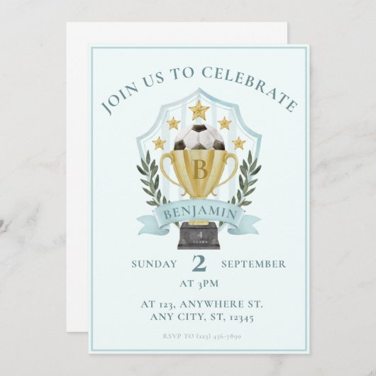 Voetbal Crest Kaart (Voorkant / Achterkant)