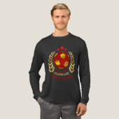 Voetbal Crest Ontwerp Tri-Blend Shirt (Voorkant)