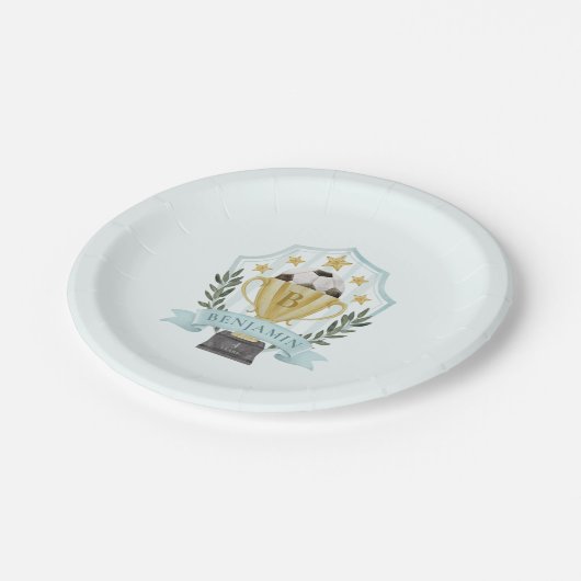 Voetbal Crest Papieren Bordje (Gekanteld)