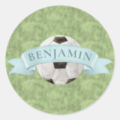 Voetbal Crest Ronde Sticker (Voorkant)