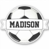 Voetbal Custom Player of Team Name Sports Sticker (Voorkant)