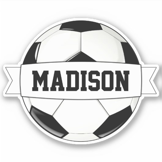 Voetbal Custom Player of Team Name Sports Sticker (Voorkant)