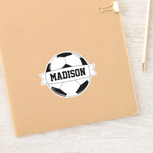 Voetbal Custom Player of Team Name Sports Sticker (Notitieboek)