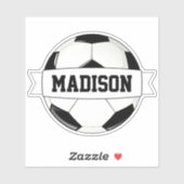 Voetbal Custom Player of Team Name Sports Sticker (Vel)