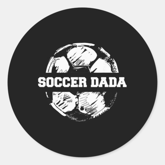 Voetbal Dada Voetbal Byll Split Grappige Voetbal V Ronde Sticker (Voorkant)