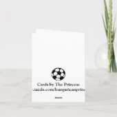 Voetbal dank u bedankkaart (Achterkant)
