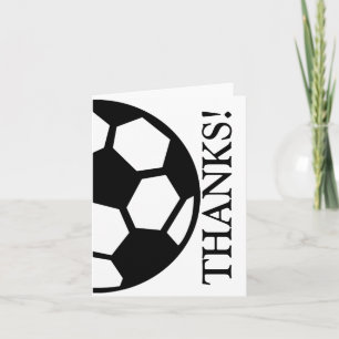 Voetbal dank u bedankkaart